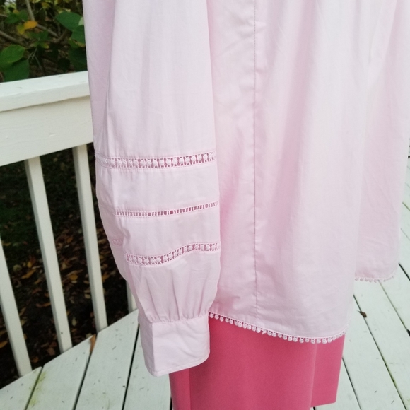 🆕️ J Crew Crocheted Lace Ruffle Top pink - Picture 5 of 7